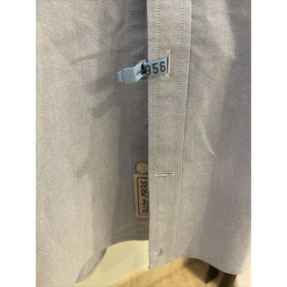Jos A Bank 1905 Button Shirt Mens Size XXL Tailored Fit Long Sleeve Blue - Picture 3 of 4